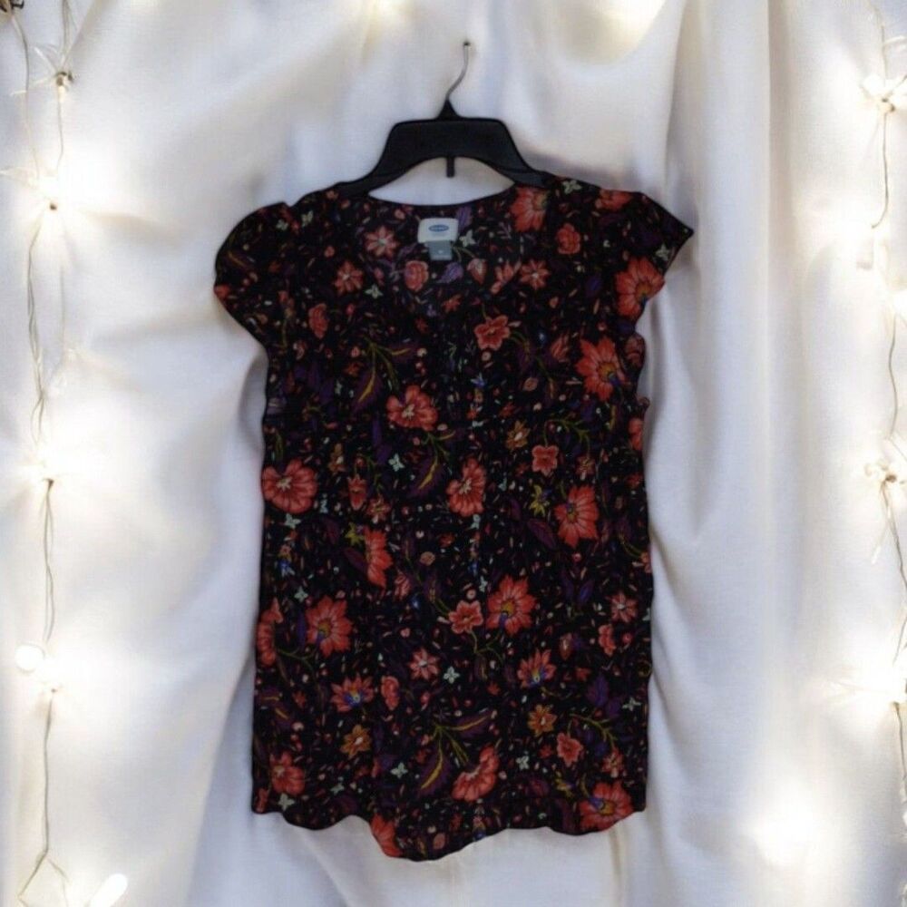 Old Navy Floral Sheer Blouse Women's Medium